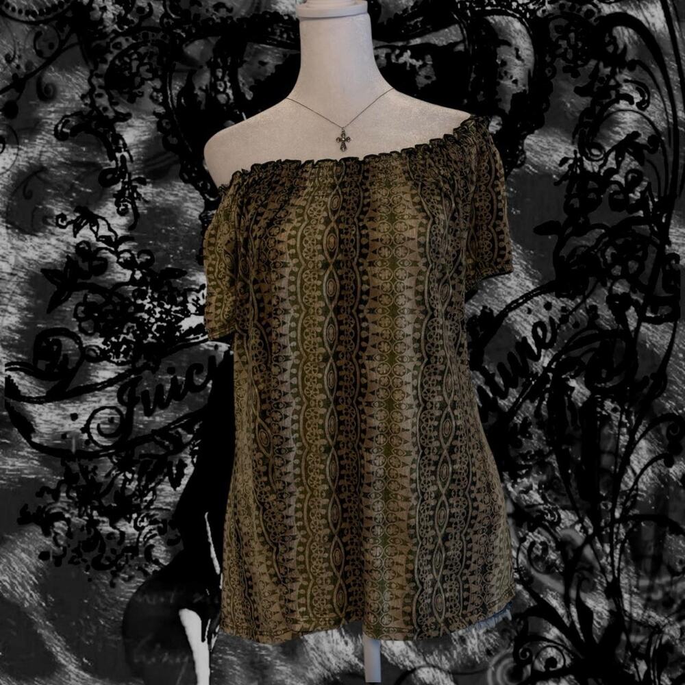 dark fairy forest green ombre short sleeve fairy grunge boho whimsical top